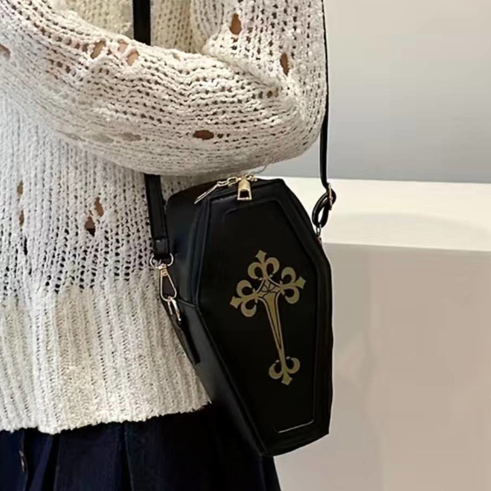 Coffin Crossbody Halloween Handbag - Picture 2 of 3